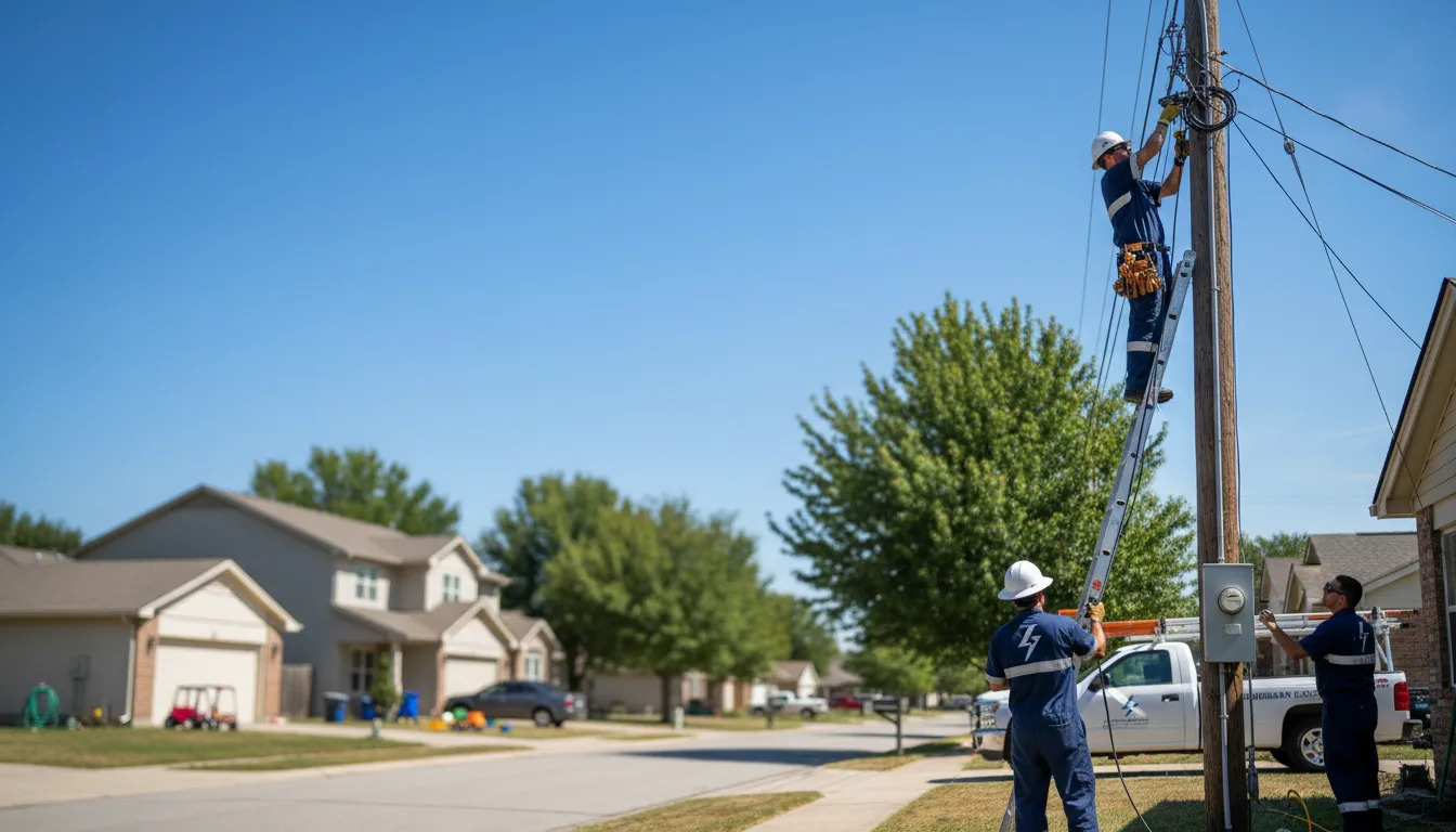 Residential electrician providing installation services in Roxton, TX